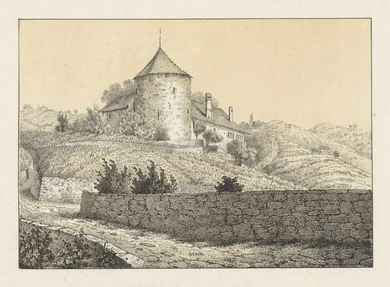 Obra figurativa de Johann Friedrich Wagner, pintura al óleo que muestra una figura solitaria en sombras