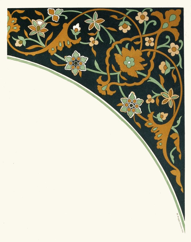 Ornamental tiles by Afghan Boundary Commission, 1884, featuring intricate geometric patterns.