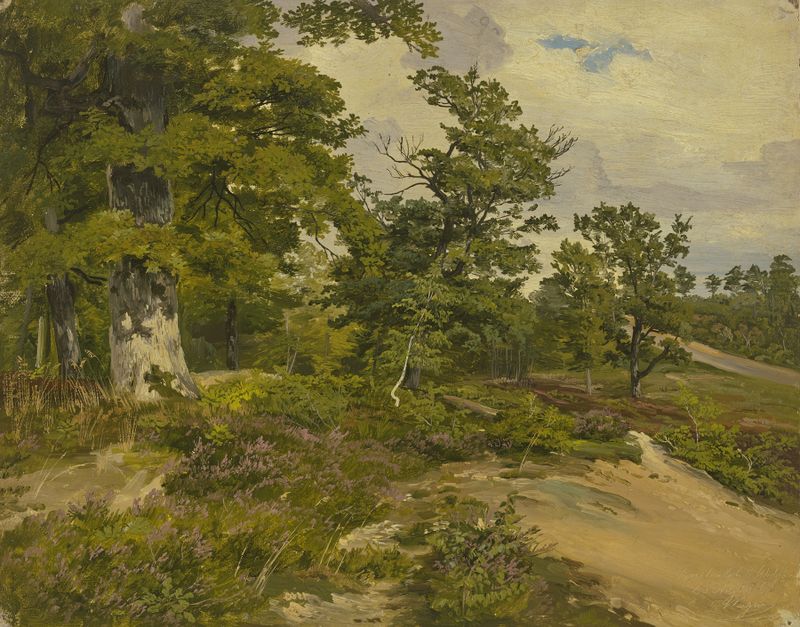 Bosque cerca de Wetzlar de Ludwig Christian Wagner, que representa un paisaje tranquilo con densa vegetación.