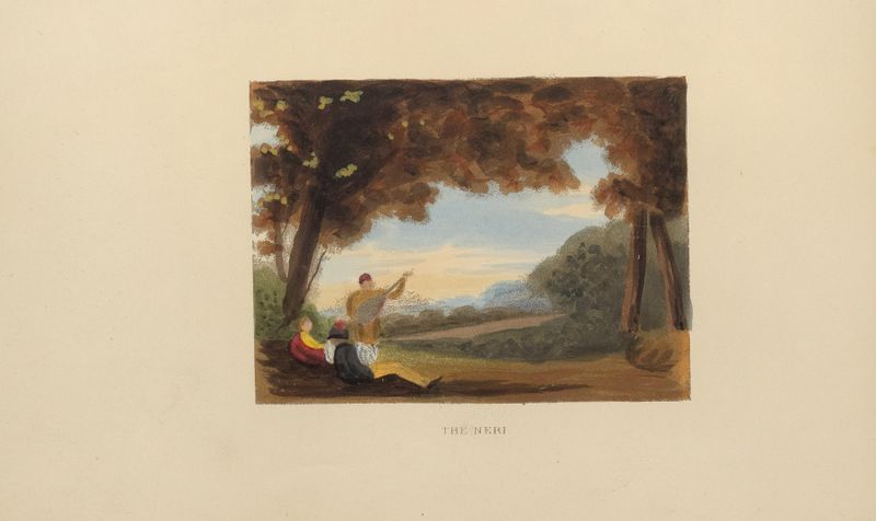 Obra figurativa de Frank Howard, 1838, con figuras delicadas y tonos suaves.