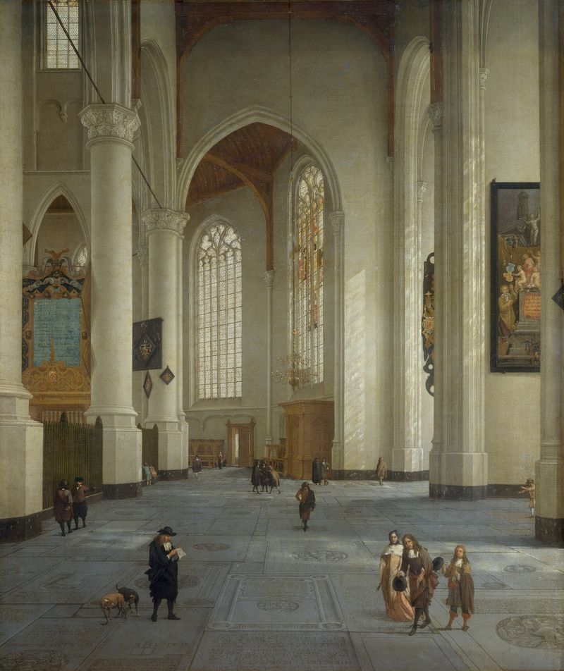 Interior da St Laurenskerk, Rotterdam de Anthonie de Lorme, óleo sobre tela