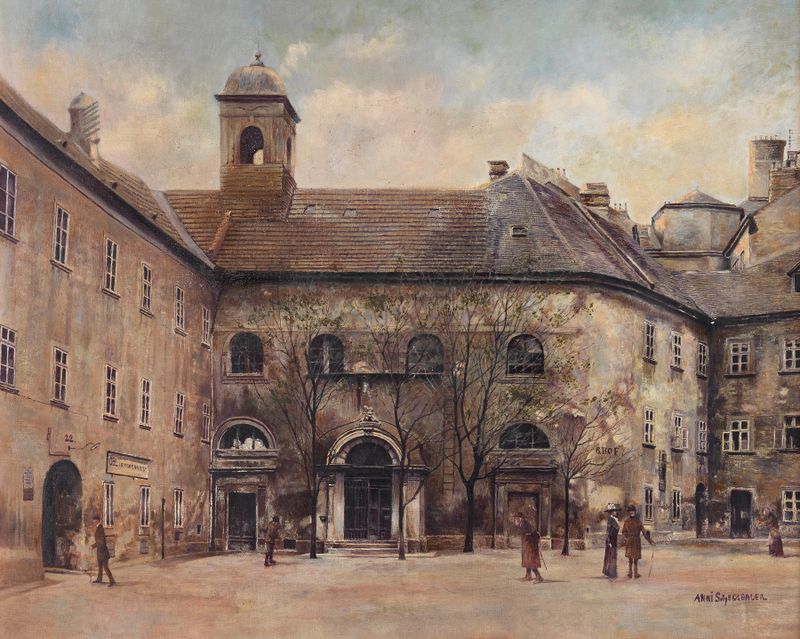 Architecture of Die Rosalienkapelle im Freihause by Anni Schedlbauer, oil painting