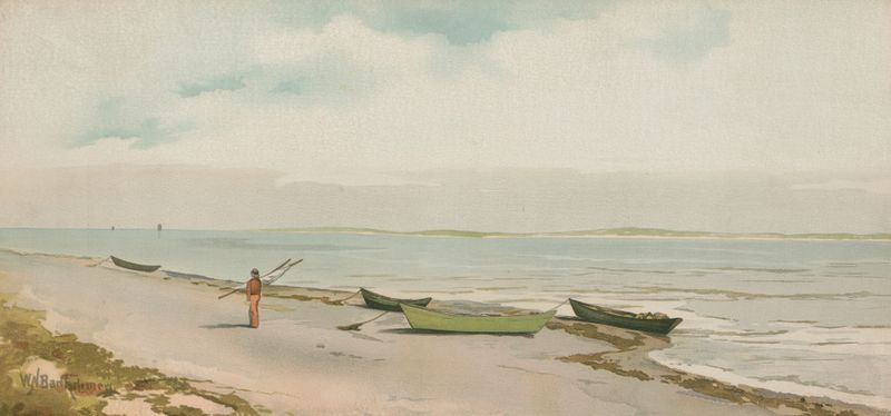 Beach at ebb-tide, Chatham, Mass. de William Newton Bartholomew, óleo sobre tela