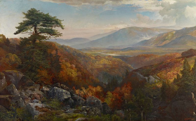 Vale de Catawissa no Outono, óleo sobre tela de Thomas Moran