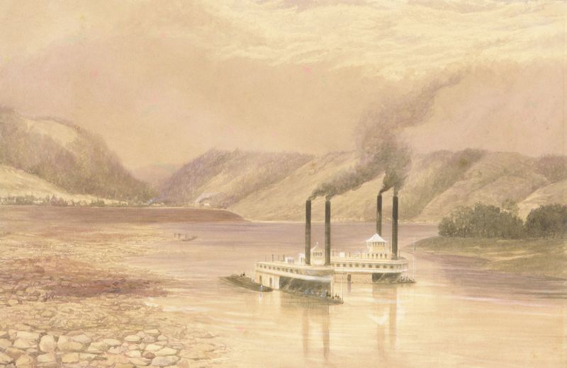 The Ohio River near Wheeling, West Virginia, oil on canvas by Lefevre James Cranstone