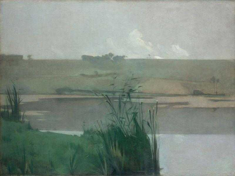 Paisaje de Arques-la-Bataille de John Henry Twachtman, pintura al óleo
