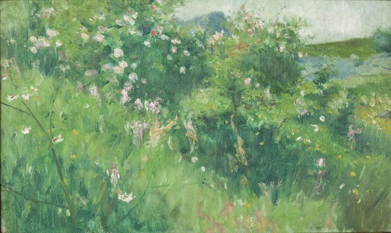 Briar-Rose Bushes Flowering on the Isle of Tjörn by Karl Nordström, impressionism