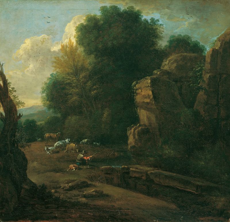 Abstract artwork depicting sunrise with soft gradients by Johann Franz Nepomuk Lauterer