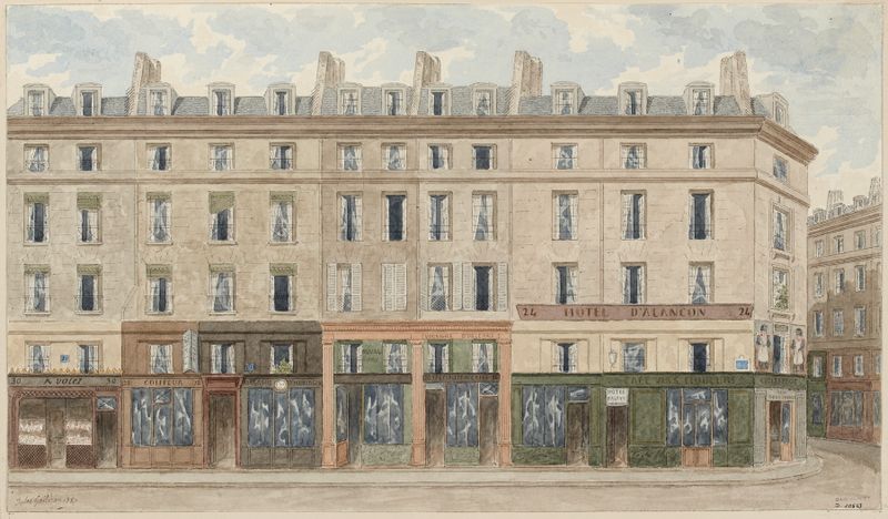 Escena arquitectónica de Jules Gaildrau, impresionismo