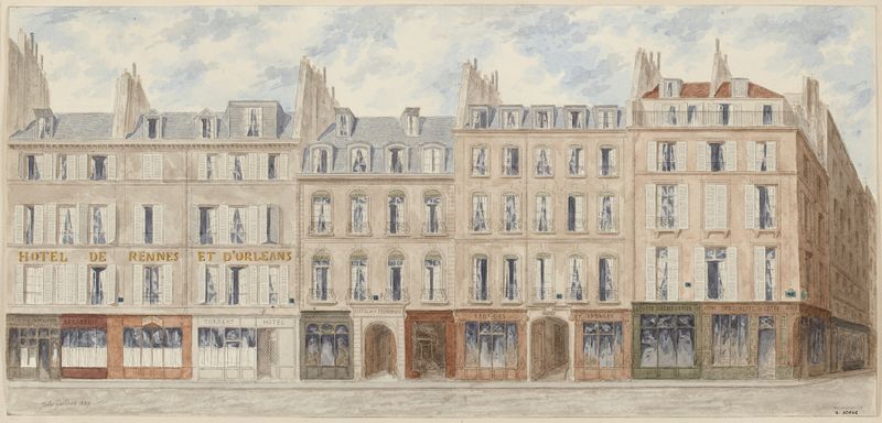 Rue D’Orlèans-Saint-Honoré nº11 à 19 oil painting by Jules Gaildrau