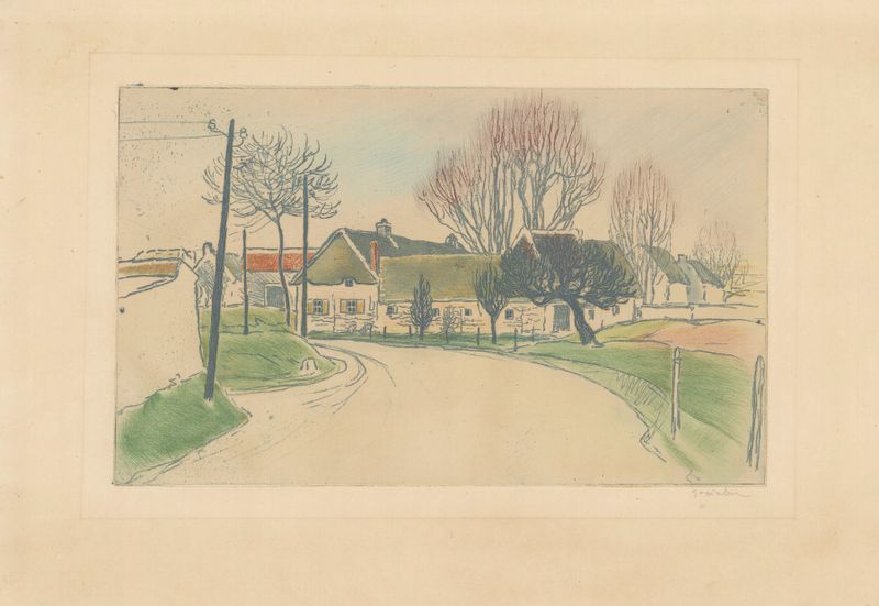 La maison à l’entrée du village, oil on canvas by Théophile Alexandre Steinlen
