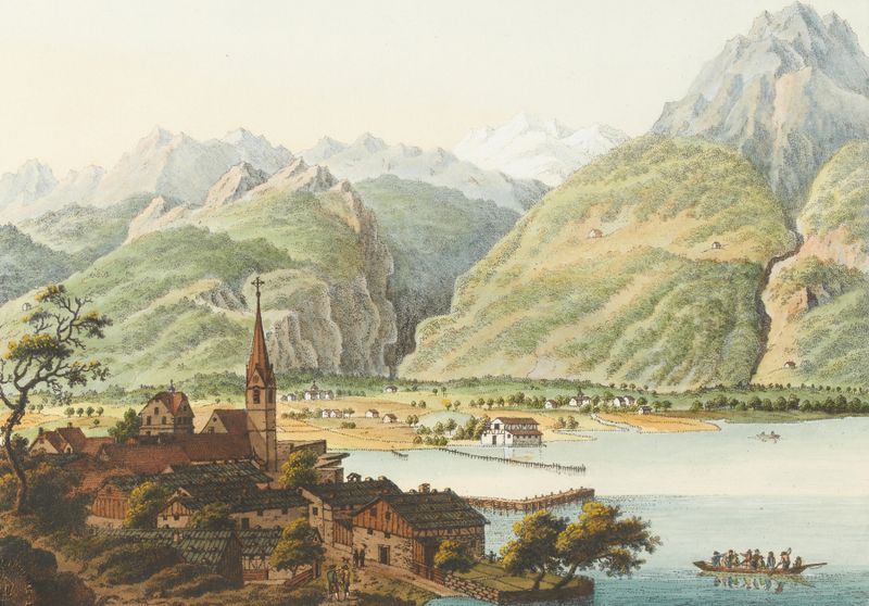 Landscape by Johann Heinrich Bleuler, medium unknown