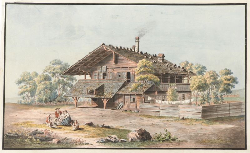 Obra figurativa 'a Steffisbourg' de Jakob Samuel Weibel, meio desconhecido