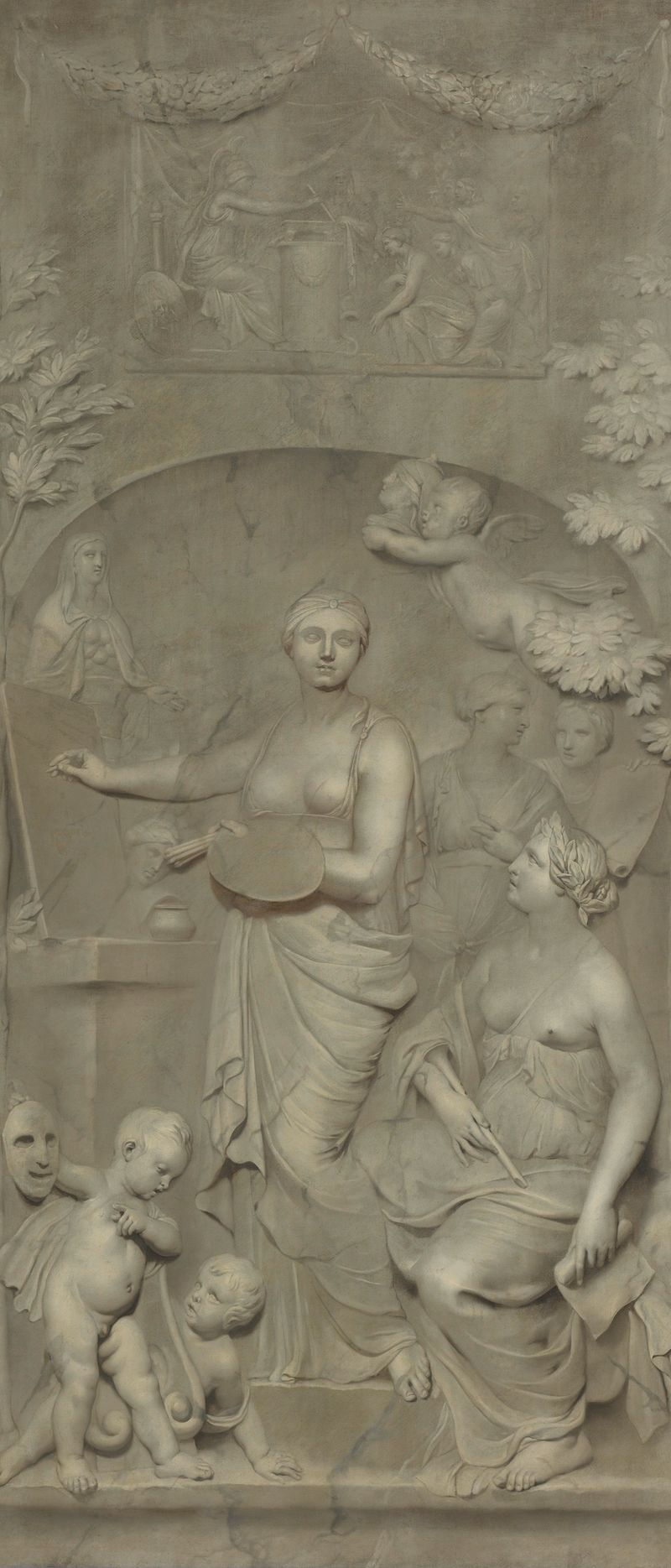 Allegory of the Arts, oil on canvas by Gerard de Lairesse, depicting figures in a melancholic assembly.