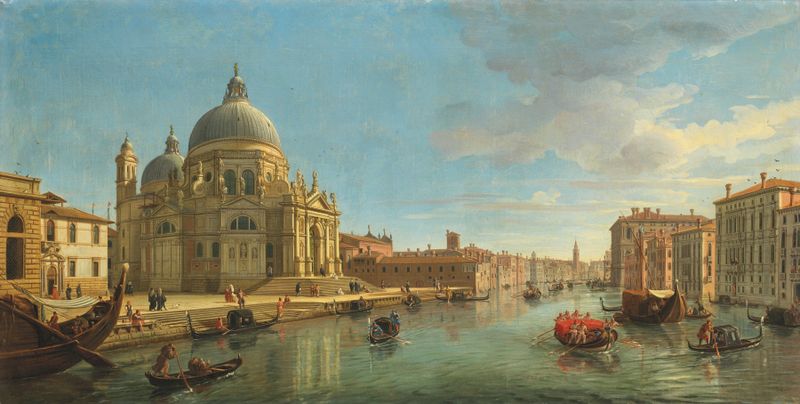 View of Santa Maria della Salute, Venice, oil painting by Gaspar Van Wittel