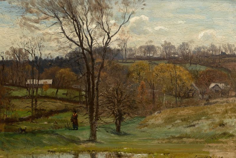 Late Afternoon Walk by John Joseph Enneking, impressionism, landscape