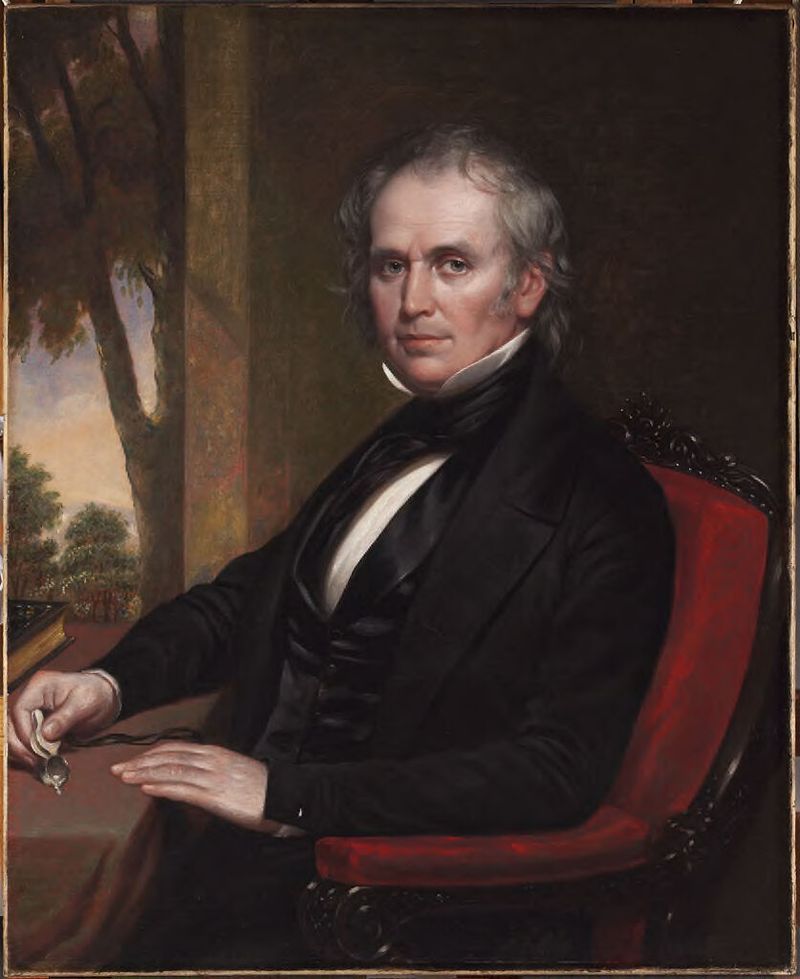 Portrait of a man by Cephas Giovanni Thompson, oil on canvas, 1849