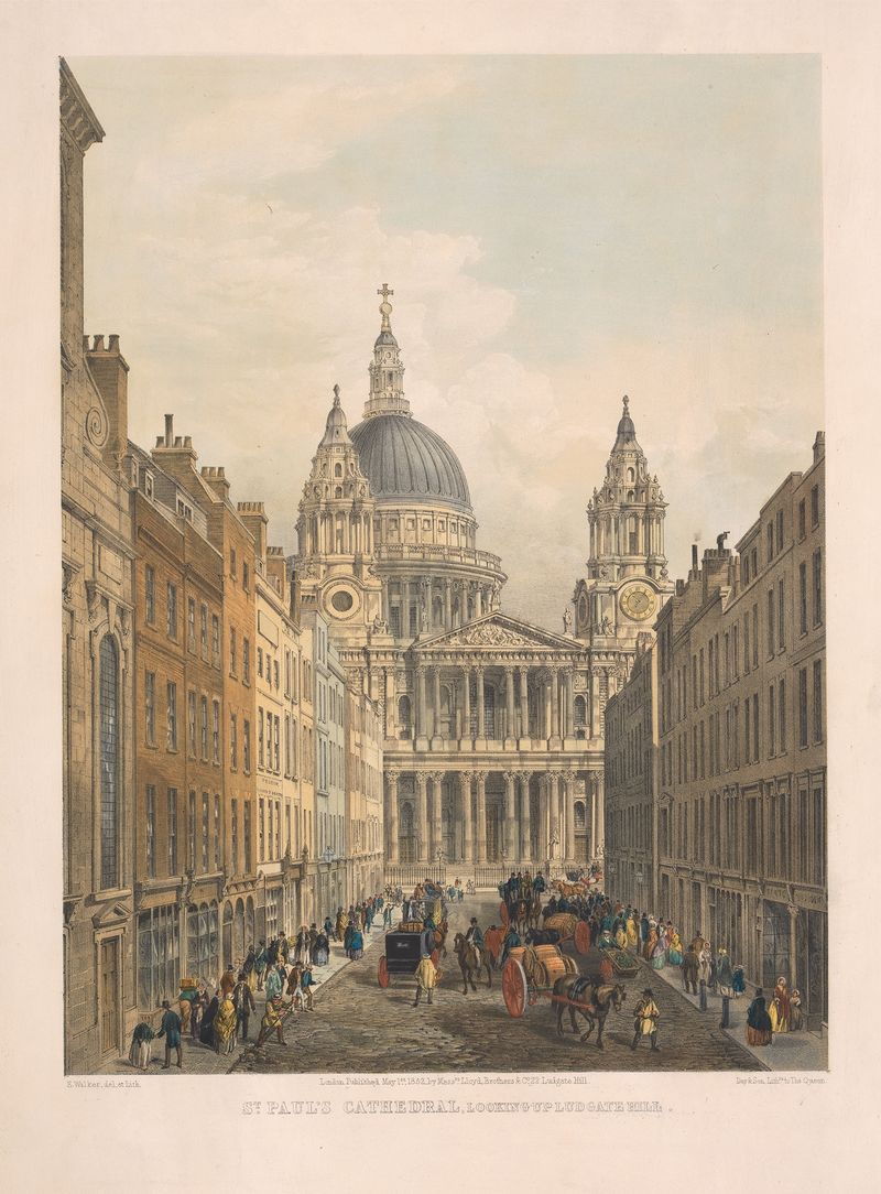 St. Paul’s Cathedral oil painting by Edmund Walker, featuring its dome and cityscape.