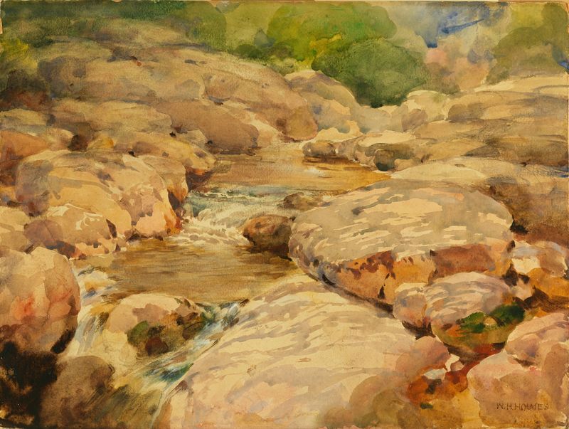 The Placid Potomac, watercolor on paper by William Henry Holmes