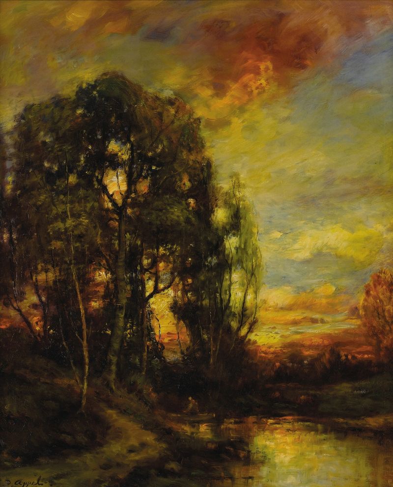 Abstract expressionism by Charles P. Appel, vibrant colors and dynamic brushwork
