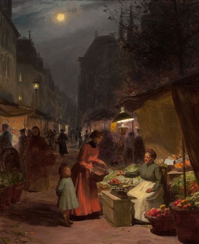 Oil painting of fruits by Victor Gabriel Gilbert