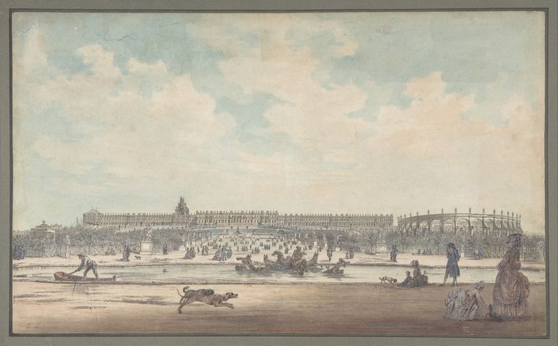 Pintura rococó de Louis Nicolas de Lespinasse que representa los jardines de Versalles.