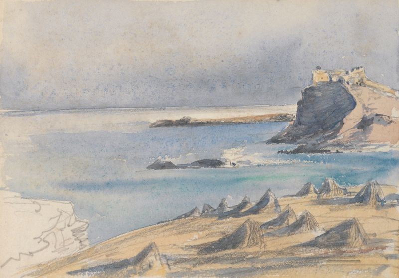 Dibujo de Barbara Bodichon, con suaves pasteles y curvas delicadas.