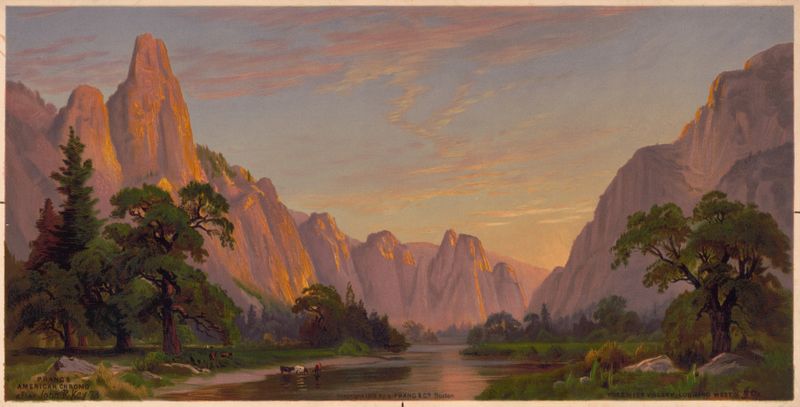 Yosemite Valley looking west, oil on canvas by John Ross Key