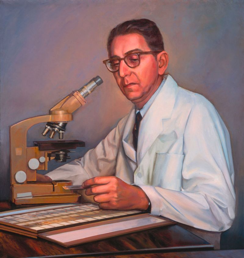 Portrait of David Galland Freiman, oil on canvas by Joel Babb