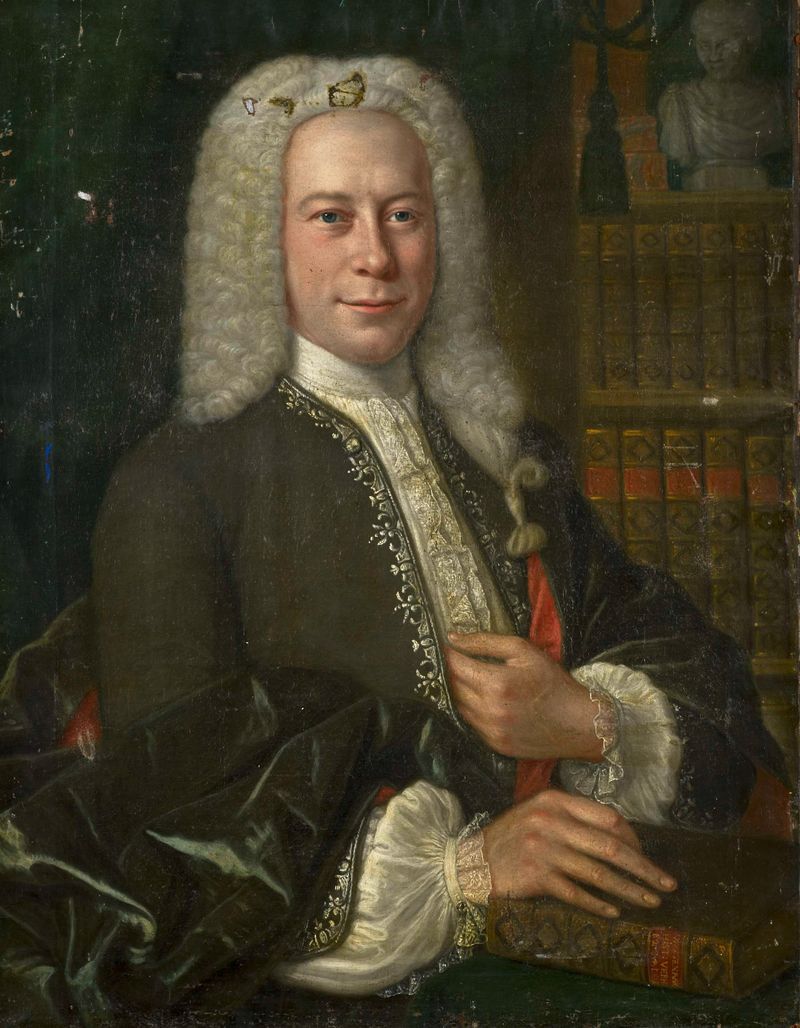 Retrato de un Historiador, óleo sobre lienzo de Artista Desconocido, con un hombre contemplativo y rasgos expresivos.