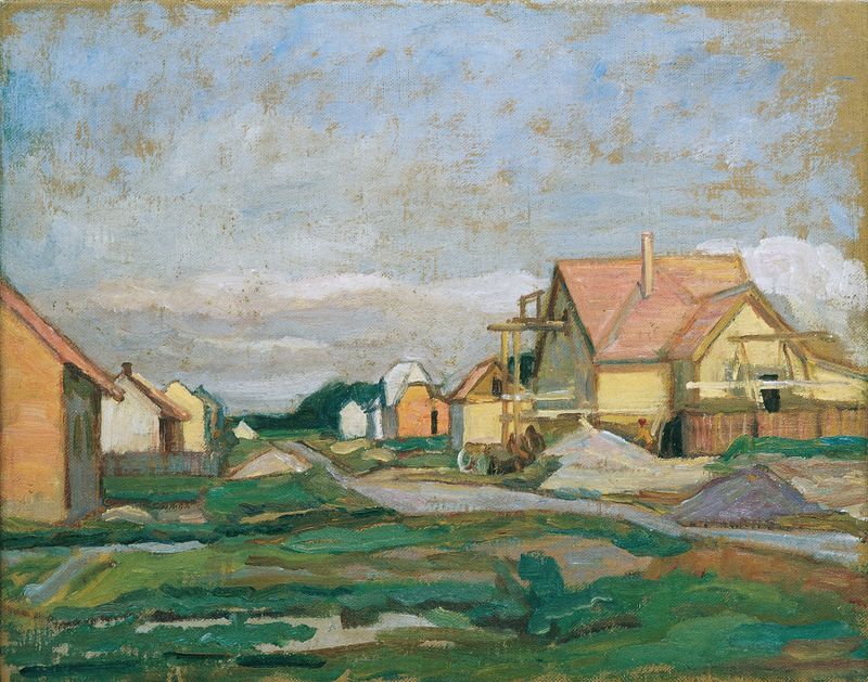 Paisaje con luz a través del follaje de Johanna Kampmann-Freund, medio desconocido