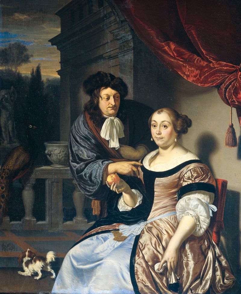 A Man and a Woman, oil on panel by Frans van Mieris