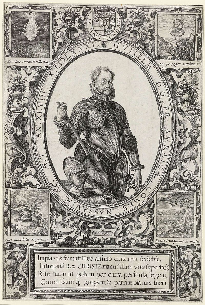 Engraving of Willem van Oranje by Hendrick Goltzius
