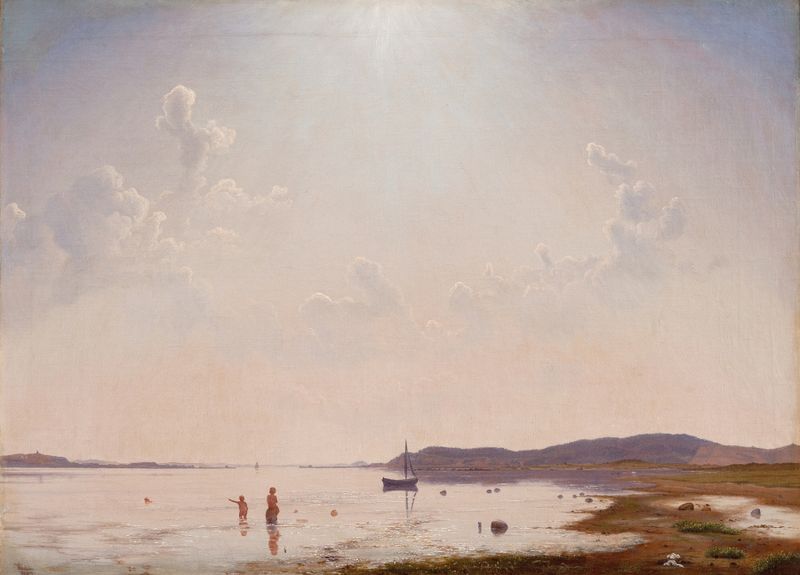 Landscape of Roskilde Fjord by Vilhelm Kyhn, oil painting