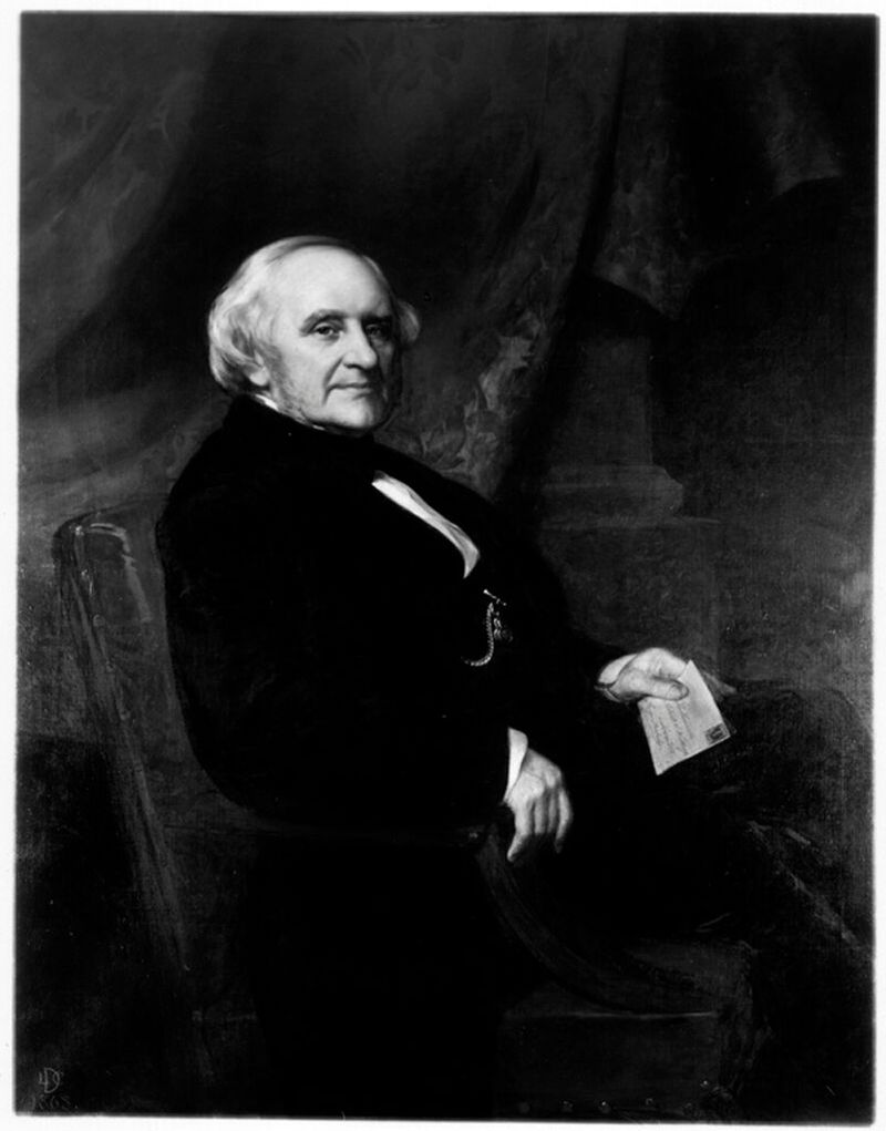 Retrato de George Peabody, óleo sobre tela de Lowes Cato Dickinson