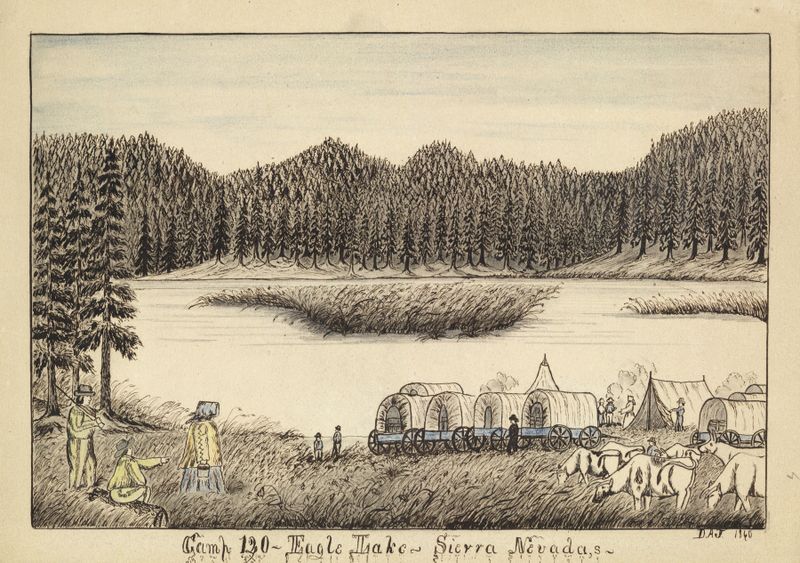 Landscape of Camp 120, Eagle Lake by Daniel A. Jenks, oil on canvas