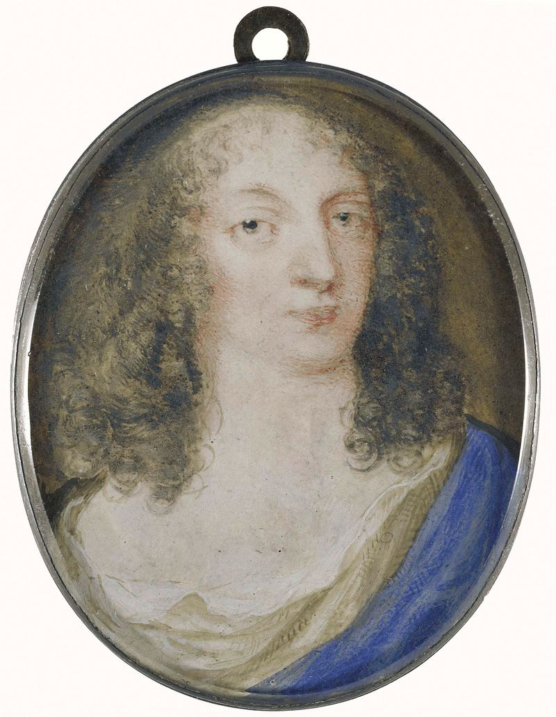Retrato de Cristina, reina de Suecia, pintura al óleo de artista desconocido