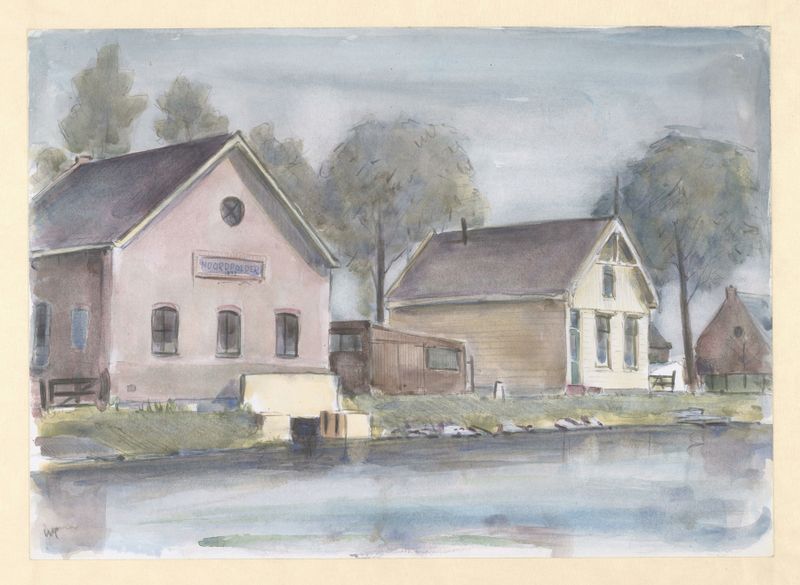 Landscape by Wim Hagemans, expressionism, featuring vibrant colors and dynamic brushstrokes