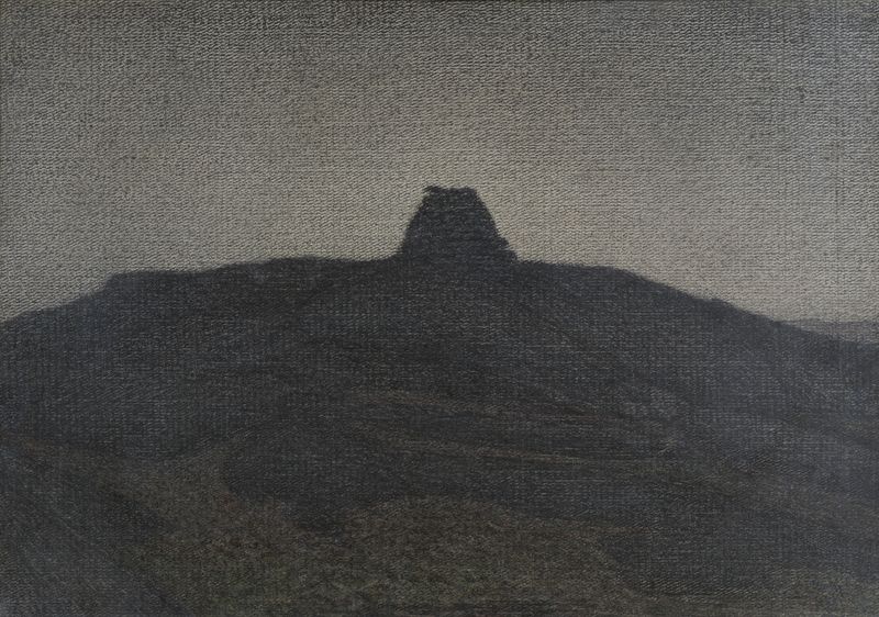 Twilight in Spring II by Karl Nordström, oil on canvas depicting a serene landscape with soft pastel colors.