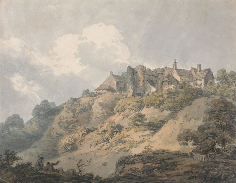 Vista da paisagem de Winchelsea, Sussex de Thomas Girtin, 1795, pintura a óleo