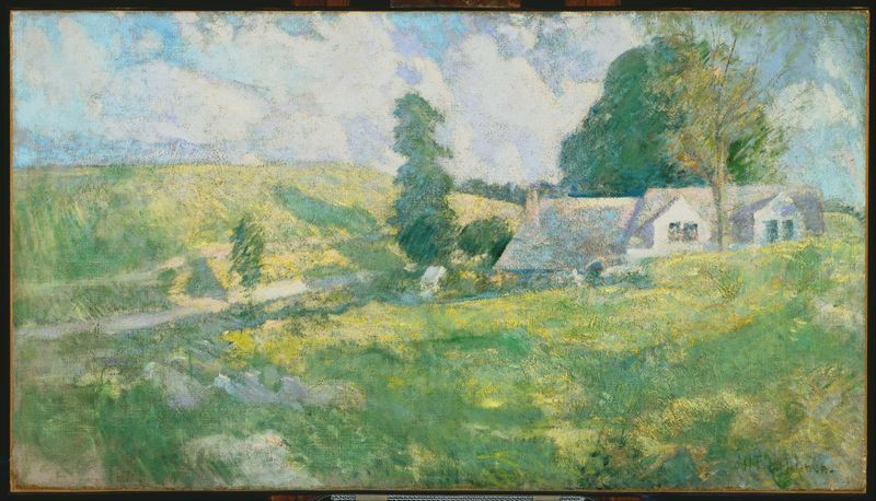 Summer by John Henry Twachtman, impressionist landscape oil painting