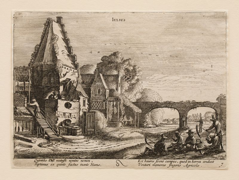 Landscape of fields under sunlight by Jan van de Velde, 1616