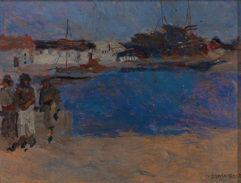 Paisagem de Cote aux Environs de Cherbourg por Frank Edwin Scott, óleo sobre tela