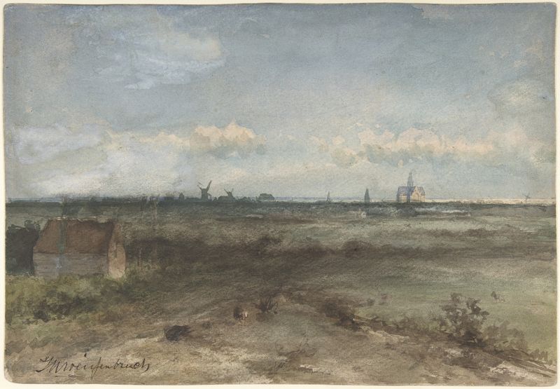 Landscape of Haarlem from the dunes, oil painting by Johan Hendrik Weissenbruch