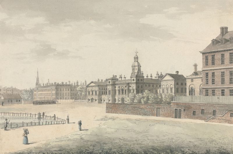 The Horse Guard’s Parade by Samuel Hieronymus Grimm, medium unknown.