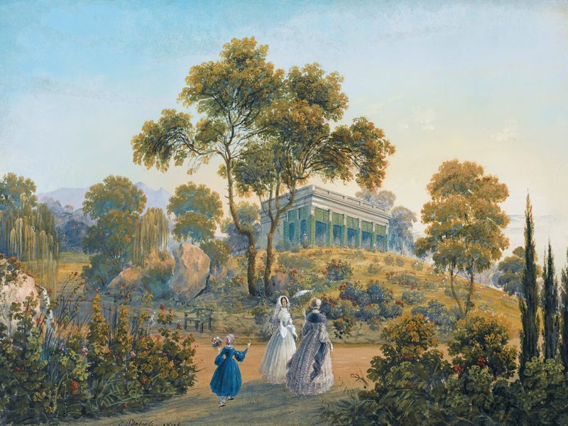 Landscape oil painting by Carlo Bossoli featuring sea, shore, and waves