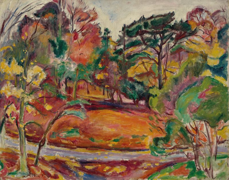 Autumn landscape with trees by Emile Othon Friesz, oil painting
