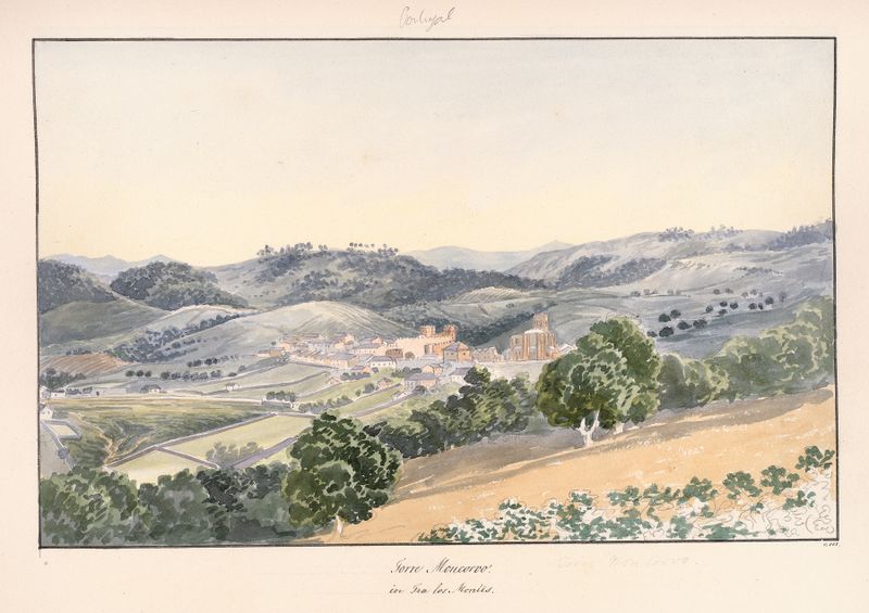 Torre Moncorvo in Tra los Montes, óleo de Charles Hamilton Smith