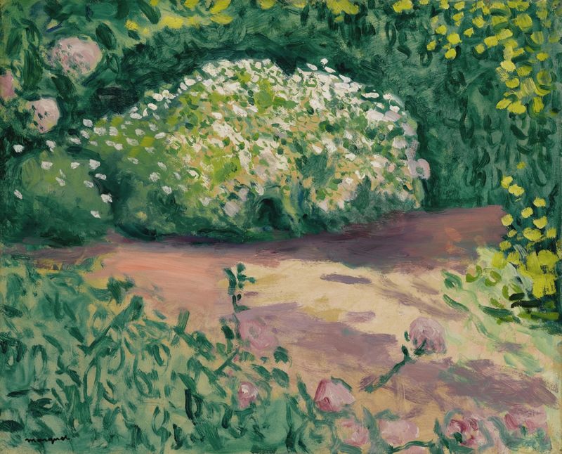 Pintura al óleo de Albert Marquet con margaritas vibrantes