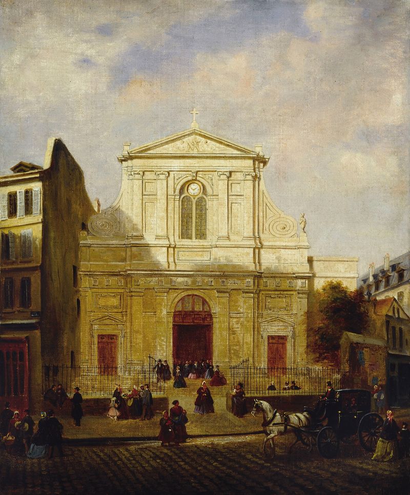 Fachada gótica de La façade de l’église des Blancs-Manteaux de um artista desconhecido